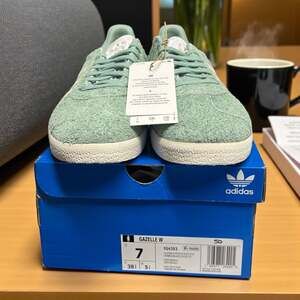 Adidas Gazelle Hazy Green Off White Sneakers